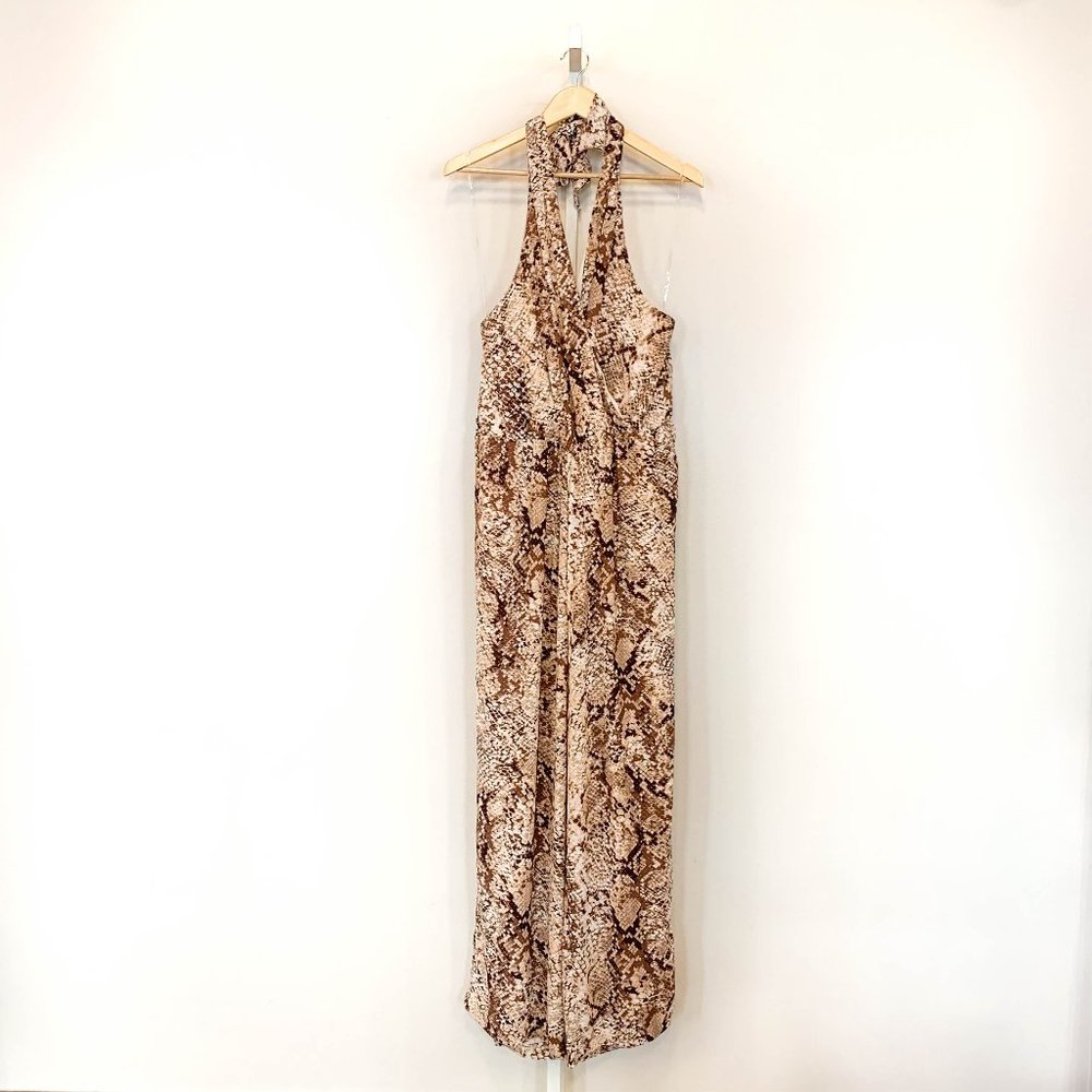 Roxy Earle x Le Chateau Snake Print Jumpsuit